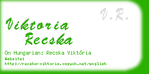viktoria recska business card